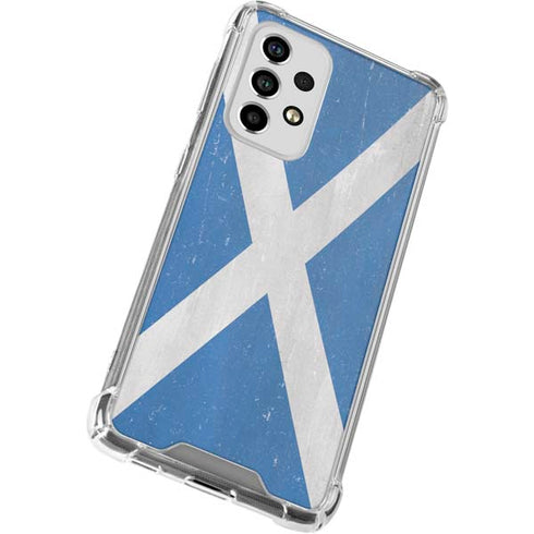 Scotland Flag Distressed Galaxy A53 5G Clear Case